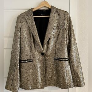 DKNYC - golden sequin blazer - size 6